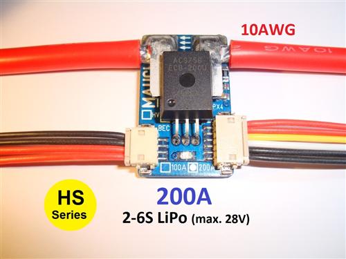 Mauch 075: HS-200-LV 200A Current Sensor Board 2-6S LiPo
